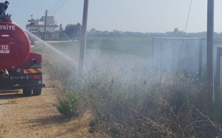 Manavgat’ta Otluk Alanda Yangın Paniği! Alevler Büyümeden Söndürüldü