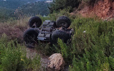 Alanya'da ATV 20 metrelik uçuruma yuvarlandı! Azerbaycanlı sürücü yaralandı