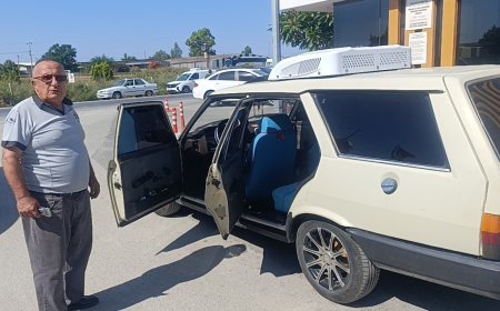 Manavgat'ta Sıcaktan Bunalan Sürücüden İlginç Çözüm! Tofaş Kartal'a Otobüs Kliması Taktırdı