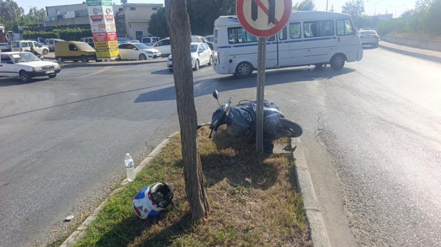 Manavgat'ta U Dönüşü Kazası: Motosiklet Sürücüsü Yaralandı