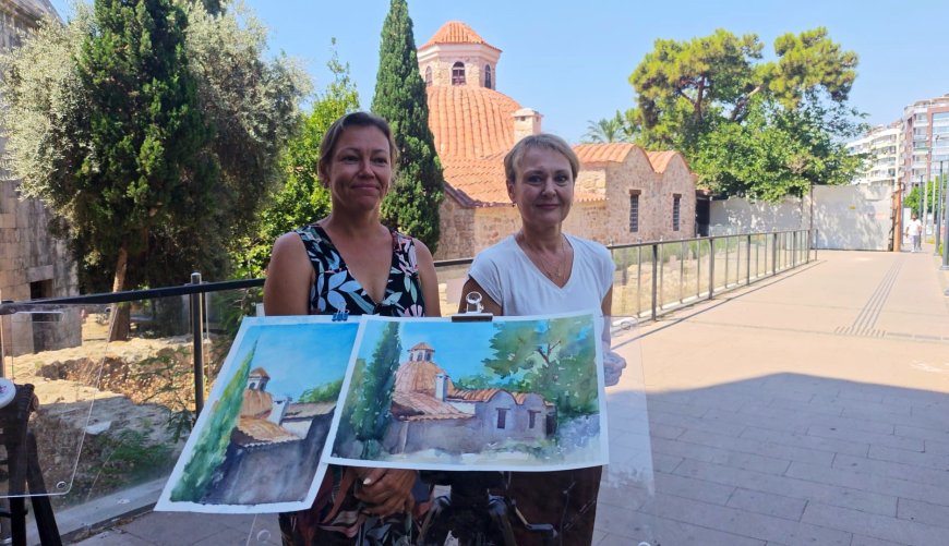 Antalya’nın Tarihi Güzellikleri Suluboyayla Tuvale Taşınıyor