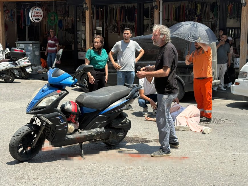 Serik’te Kazada Yaralanan Genç Kadına Esnaftan Örnek Destek: Güneşten Şemsiye ile Korudular