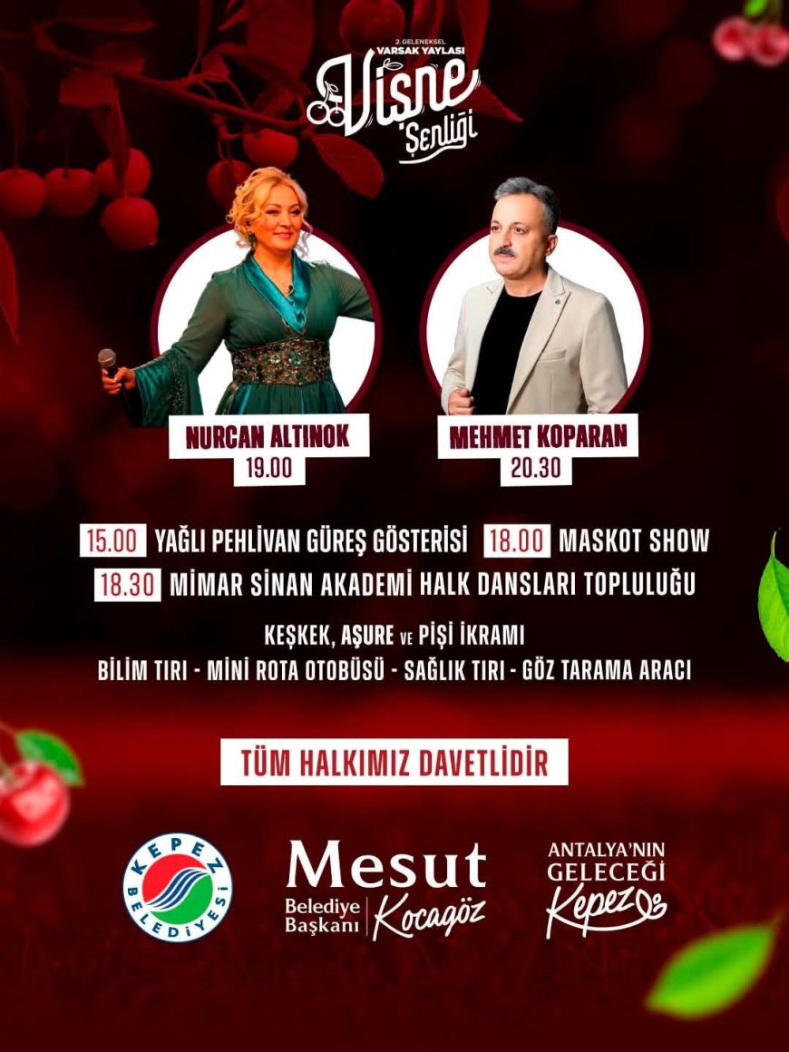 Kepez’den 2. Geleneksel Varsak Yaylası Vişne Şenliği