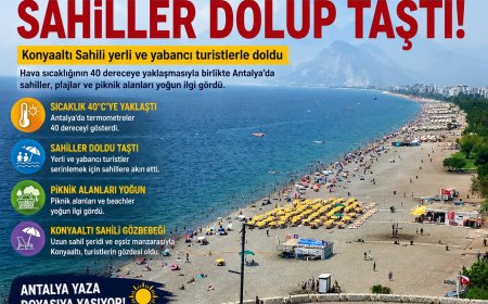 Antalya’da 40 Derece Sıcaklık: Sahiller ve Piknik Alanları Doldu Taştı