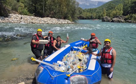 Beşkonak’ta Rafting Rehberlerinden Örnek Çevre Temizliği