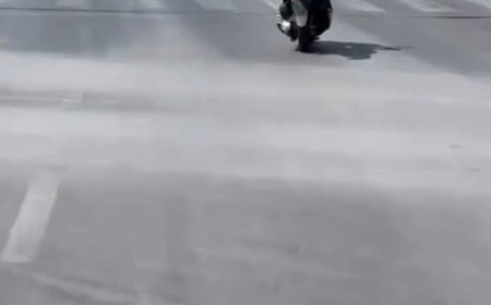 Alanya’da Motosikletlinin Tehlikeli Hareketleri Kamerada