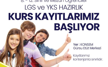 Konyaaltı’nda LGS ve YKS İçin Ücretsiz Kurs Kayıtları Başlıyor.