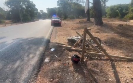 Manavgat’ta Motosiklet Çitlere Çarptı: 2 Yaralı