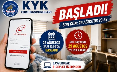 KYK Yurt Başvuruları Başladı: Son Başvuru 29 Ağustos
