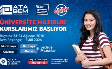 Antalya Büyükşehir Belediyesi’nden Ücretsiz Eğitim Fırsatı: Her Yaştan Antalyalıya Kurs Desteği