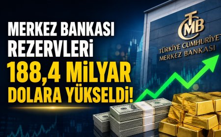 Merkez Bankası Rezervleri 188,4 Milyar Dolara Yükseldi