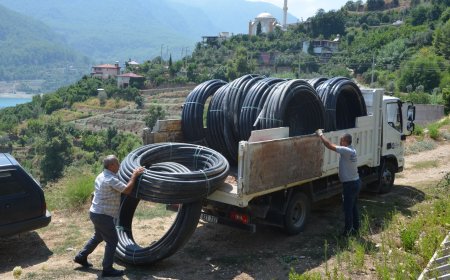 Antalya’da Üreticiye 12 Bin 300 Metre Sulama Borusu Desteği