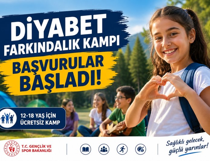 Diyabet Farkındalık Kampı-3 başvuruları başladı! Tip 1 diyabetli çocuklar için ücretsiz kamp fırsatı.