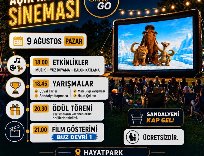 Konyaaltı’nda Açık Hava Sineması Heyecanı: HayatPark’ta Buz Devri Gösterimi