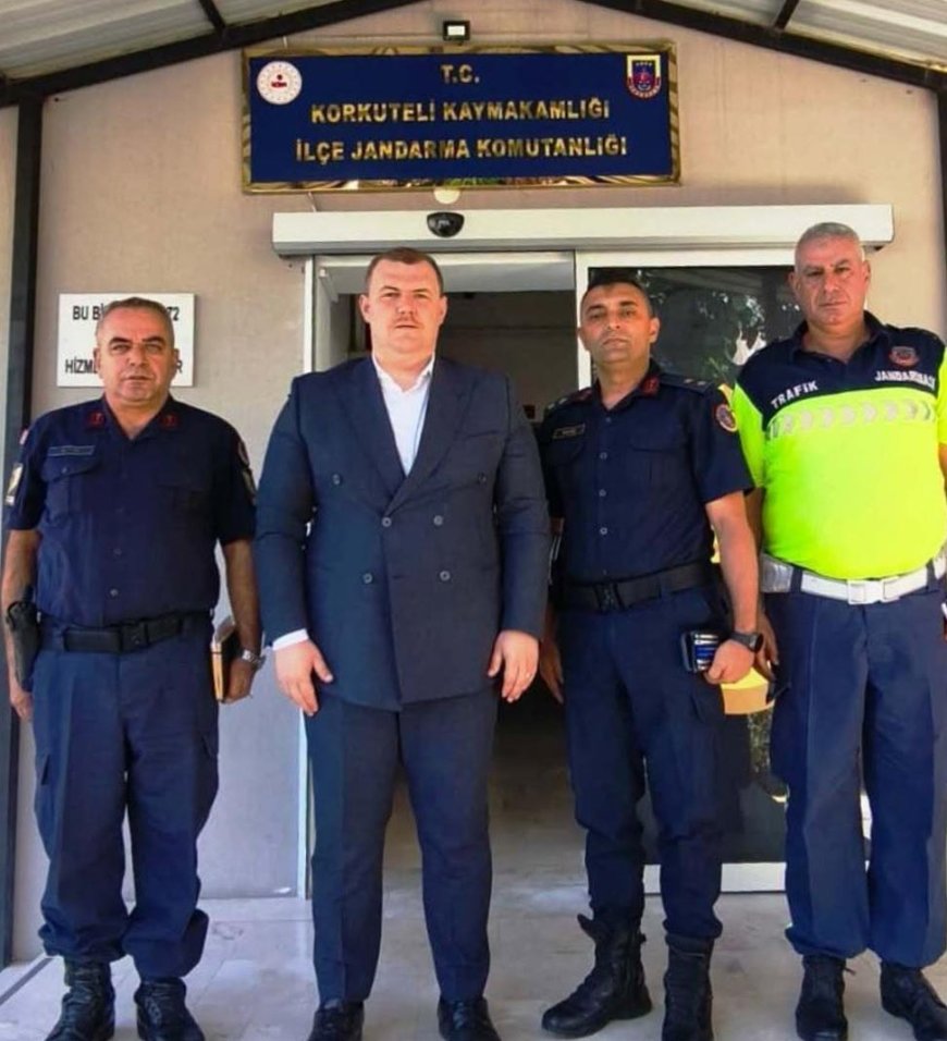 Korkuteli Kaymakamı Yılmazer İlçe Jandarma Komutanlığı'nı Ziyaret Etti