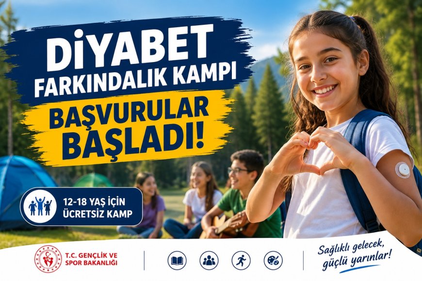 Diyabet Farkındalık Kampı-3 başvuruları başladı! Tip 1 diyabetli çocuklar için ücretsiz kamp fırsatı.