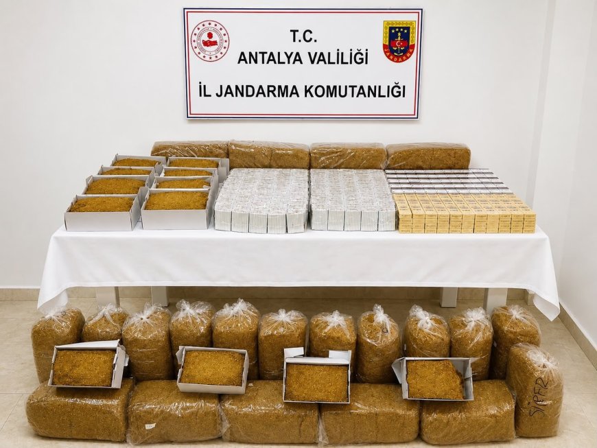 Antalya’da Kaçak Tütün Operasyonu: 285 Kilogram Kıyılmış Tütün Ele Geçirildi