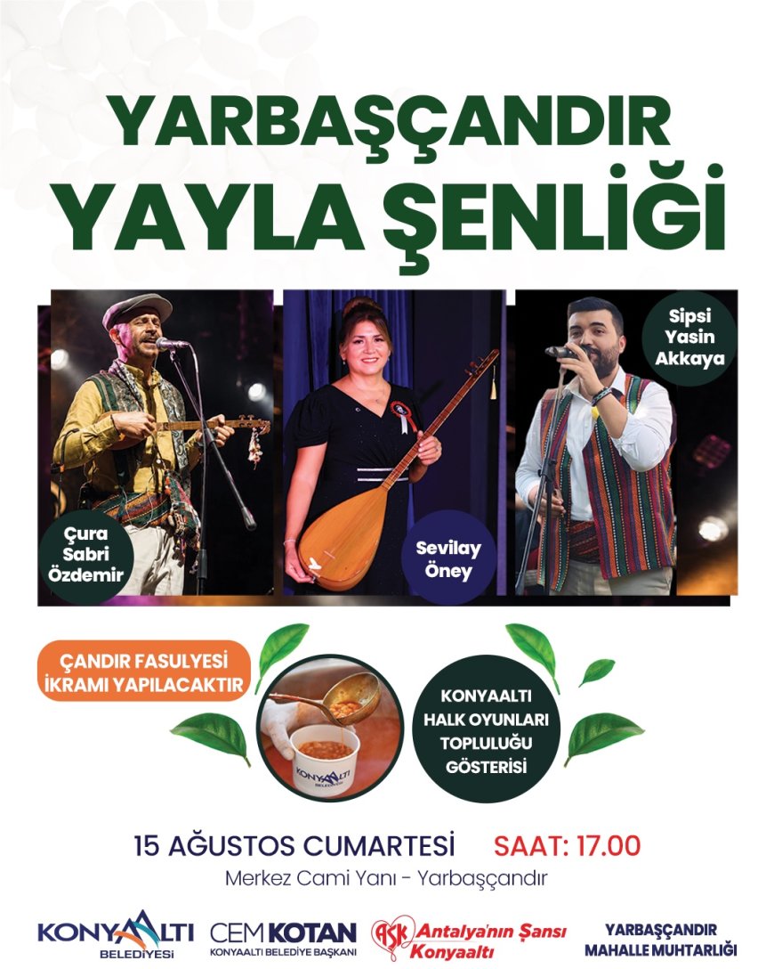 Çandır Fasulyesi Şenliği 15 Ağustos’ta Anayurdu Yarbaşçandır’da Düzenlenecek.