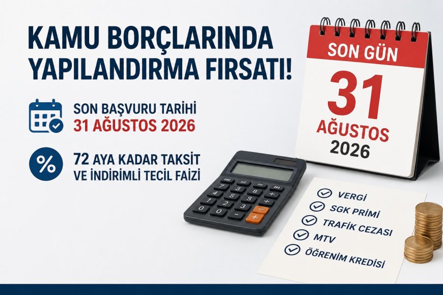 Kamu Borçlarında Yapılandırma Fırsatı: 31 Ağustos Son Gün! 72 Aya Kadar Taksit İmkanı