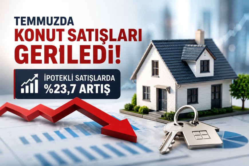 Temmuzda konut satışları geriledi: İpotekli satışlarda dikkat çeken artış