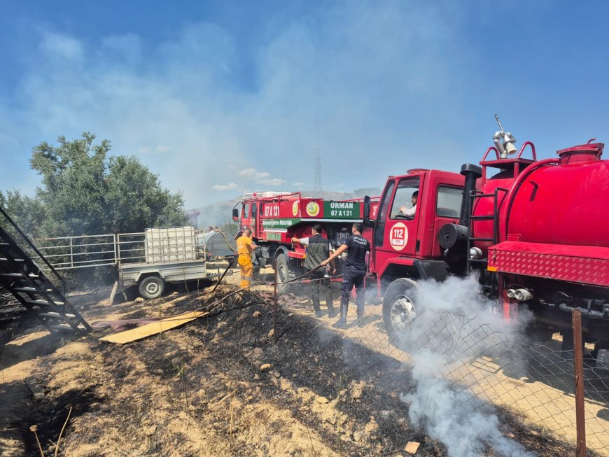 Manavgat’ta Seleukeia Antik Kenti Yakınında Yangın Çıktı