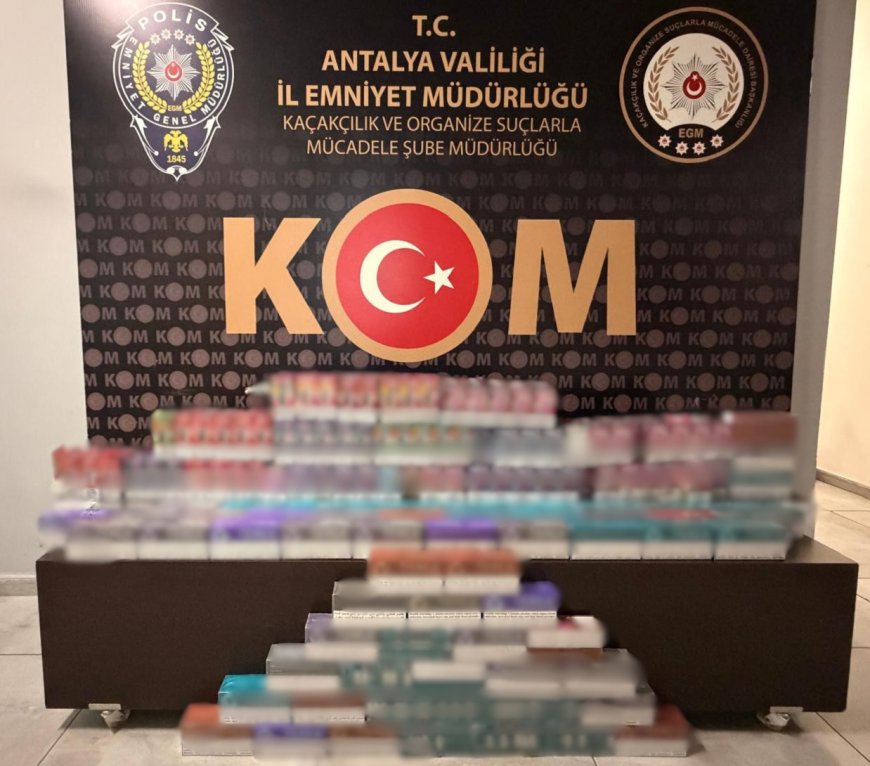 Antalya’da Son Bir Haftada Kaçakçılık Operasyonları: 9 Şüpheli Tutuklandı