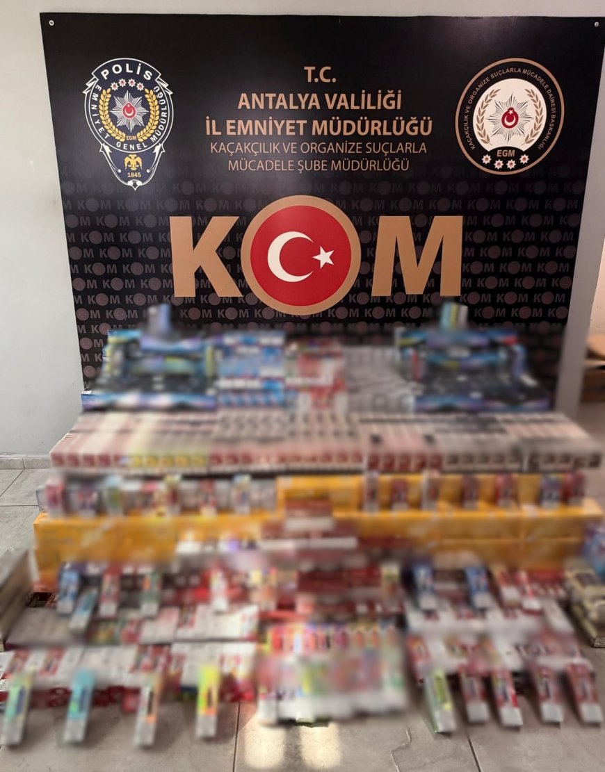 Antalya’da Son Bir Haftada Kaçakçılık Operasyonları: 9 Şüpheli Tutuklandı