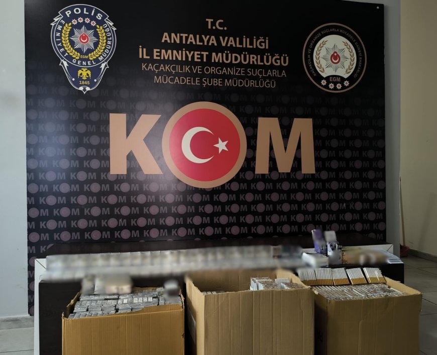 Antalya’da Son Bir Haftada Kaçakçılık Operasyonları: 9 Şüpheli Tutuklandı