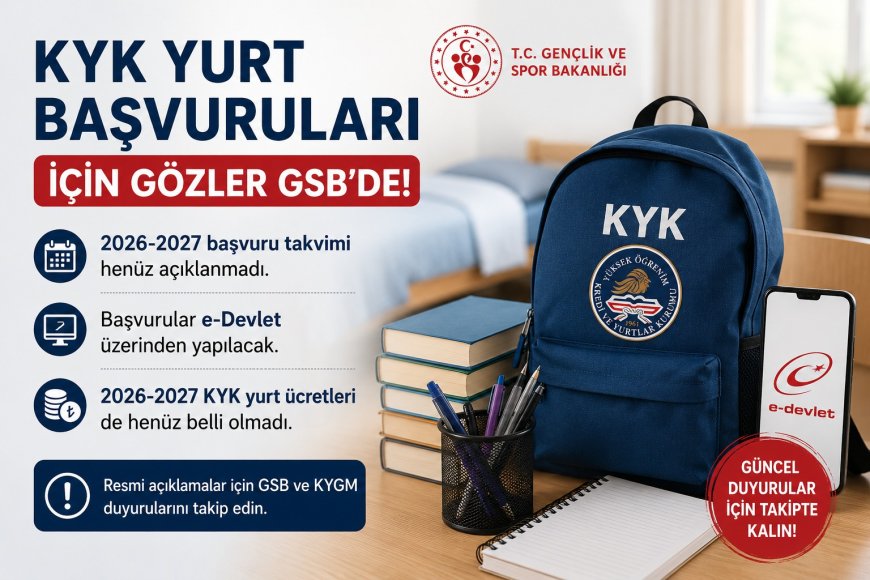 KYK Yurt Başvuruları İçin Gözler GSB’de: 2026-2027 Takvimi Henüz Açıklanmadı
