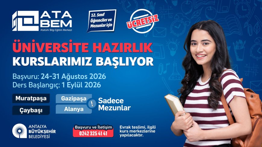 Antalya Büyükşehir Belediyesi’nden Ücretsiz Eğitim Fırsatı: Her Yaştan Antalyalıya Kurs Desteği