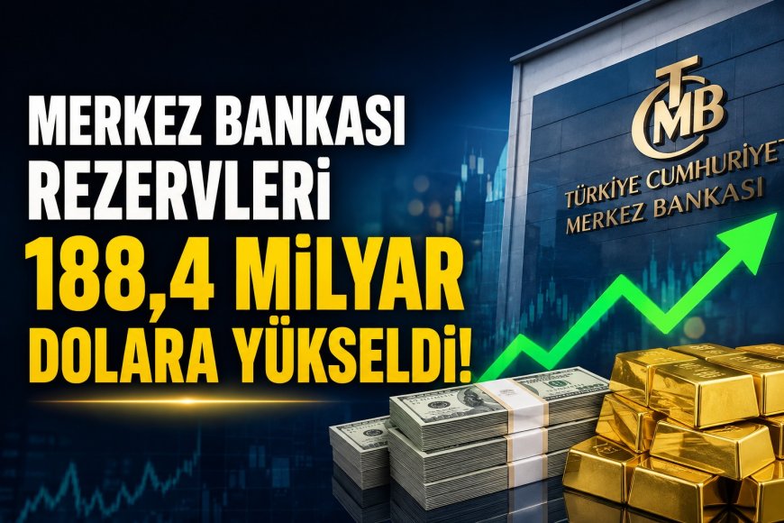 Merkez Bankası Rezervleri 188,4 Milyar Dolara Yükseldi