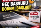 2026 KPSS Ortaöğretim geç başvurusu başladı: Son gün 16 Eylül, ücret 1.200 TL