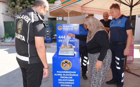 Alanya’da Pazarlarda Yeni Dönem: Vatandaş Ürününü Ücretsiz Tartabilecek