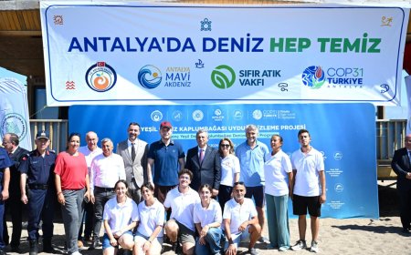 Manavgat’ta Yeşil Deniz Kaplumbağası Hanzala Özgürlüğüne Kavuştu