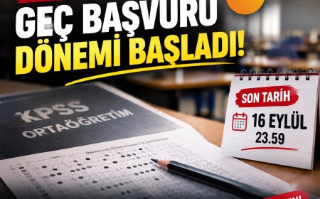 2026 KPSS Ortaöğretim geç başvurusu başladı: Son gün 16 Eylül, ücret 1.200 TL