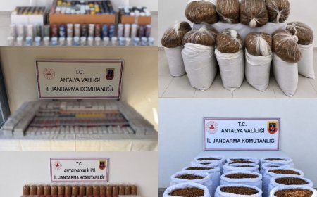 Antalya’da kaçak tütün operasyonu: 1 ton 150 kilo kıyılmış tütün ele geçirildi