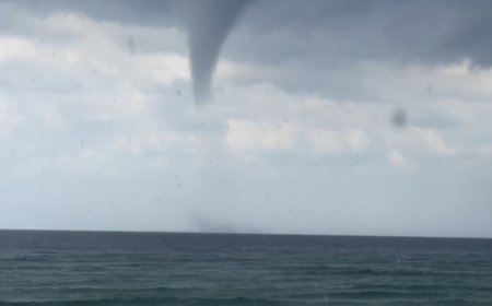 Alanya açıklarında hortum görüldü