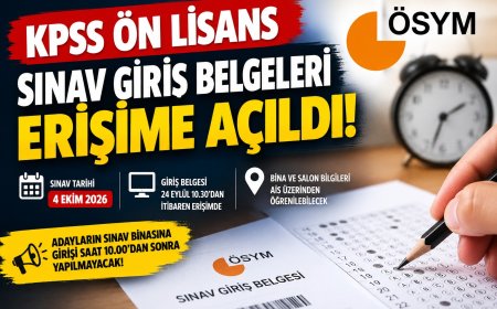 2026-KPSS Ön Lisans sınav giriş belgeleri erişime açıldı