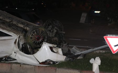 Antalya’da otomobil takla attı: 19 yaşındaki sürücü yaralandı