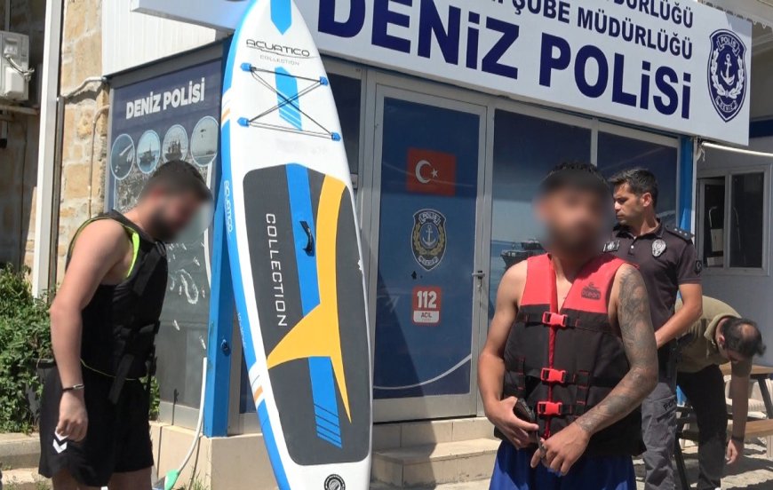 Antalya’da SUP ile Denize Açılan 2 Kişi Kürekleri Kırılınca Mahsur Kaldı