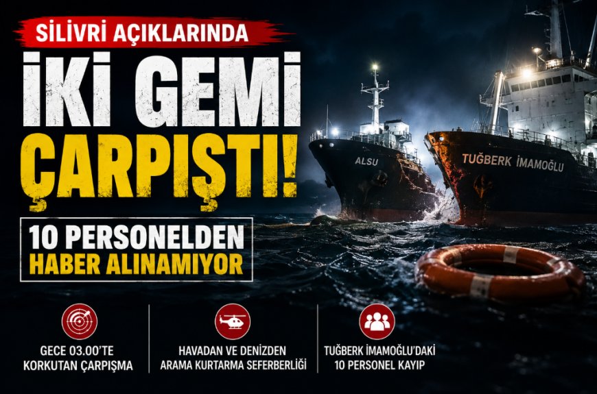 Silivri Açıklarında İki Türk Bayraklı Gemi Çarpıştı: 10 Mürettebattan Haber Alınamıyor