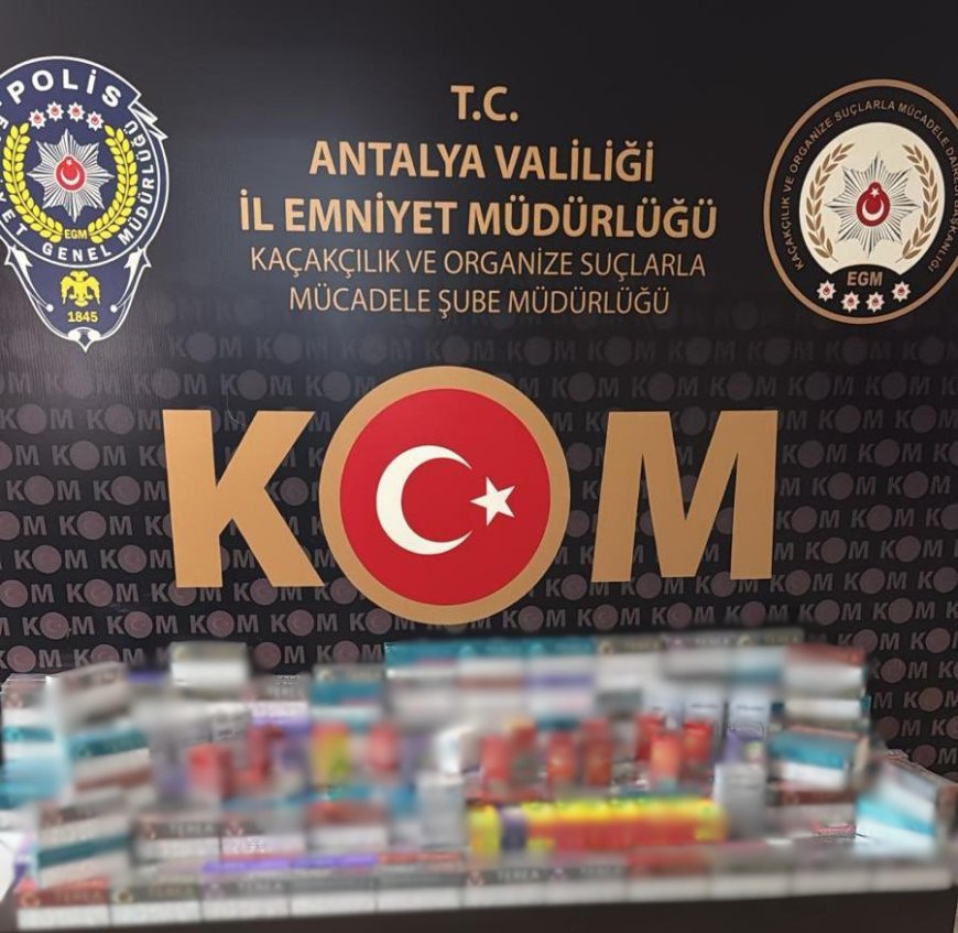 Antalya’da Kaçakçılık Operasyonları: Binlerce Paket Sigara, Tütün ve 787 Litre İçki Ele Geçirildi