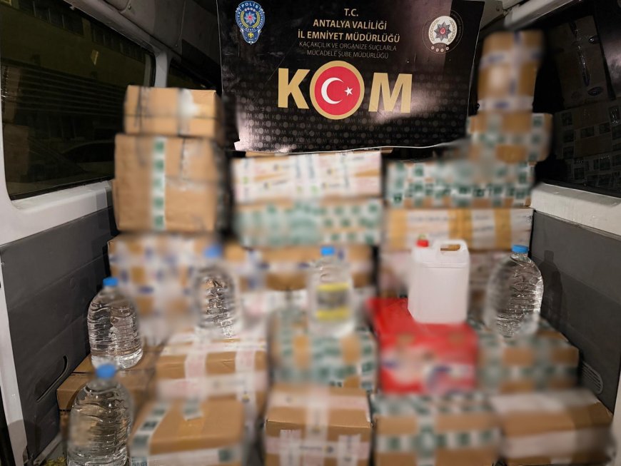 Antalya’da Kaçakçılık Operasyonları: Binlerce Paket Sigara, Tütün ve 787 Litre İçki Ele Geçirildi