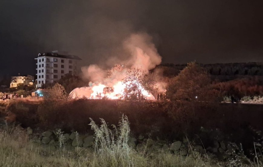 Alanya’da saman balyaları alevlere teslim oldu