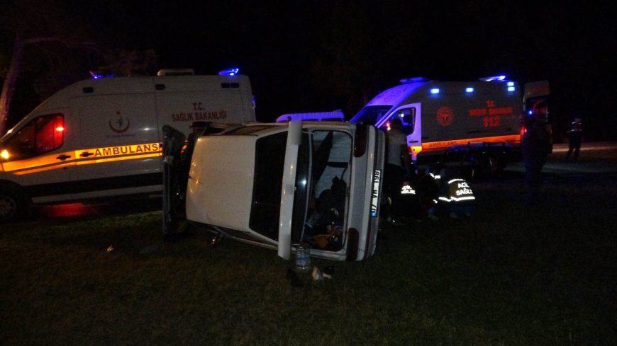 Manavgat’ta Otomobil Takla Attı: 2 Yaralı