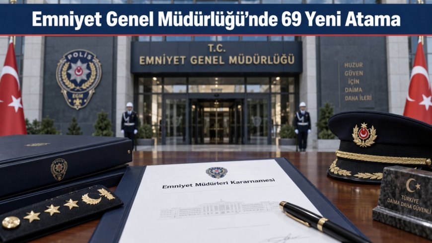 Emniyet Genel Müdürlüğü'nde 69 yeni atama: 39 ilin emniyet müdürü değişti
