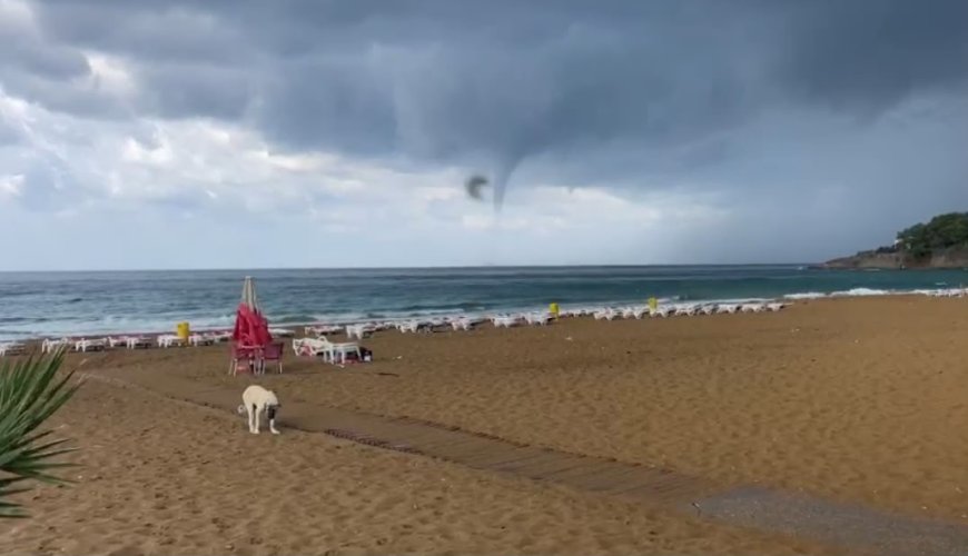 Alanya açıklarında hortum görüldü