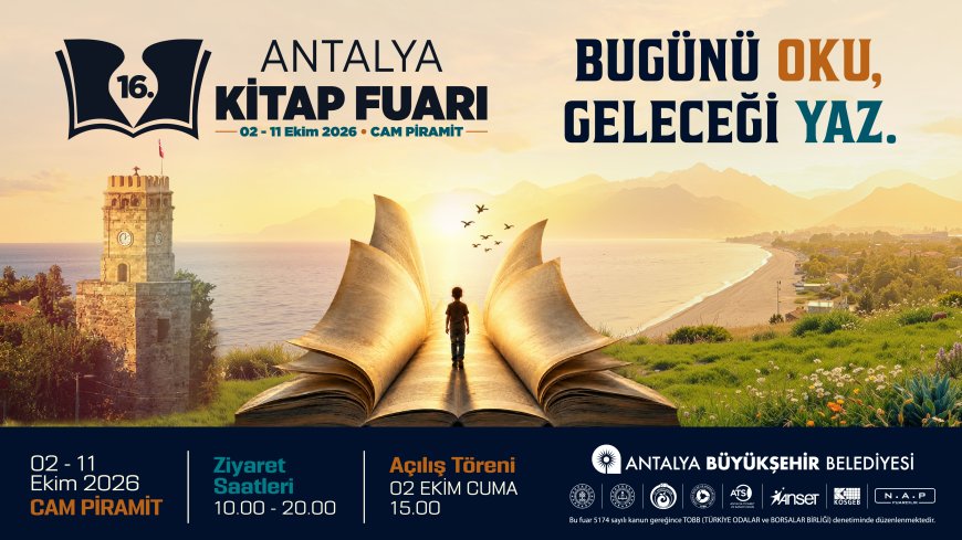 16. Antalya Kitap Fuarı 2 Ekim’de başlıyor.