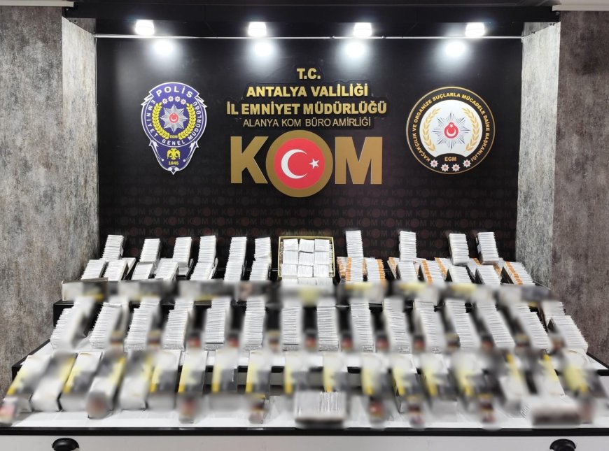 Antalya’da 2 haftalık operasyon bilançosu: Çok sayıda şüpheli tutuklandı, kaçak ürünler ele geçirildi