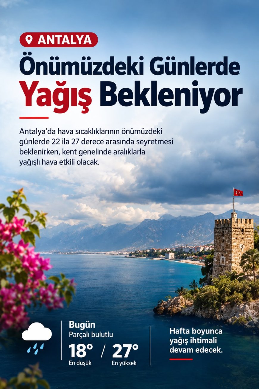Antalya’da Önümüzdeki Günlerde Yağış Bekleniyor